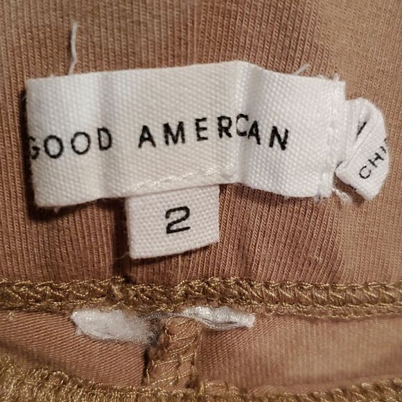 Good American tan bike shorts size 2 - Picture 3 of 4